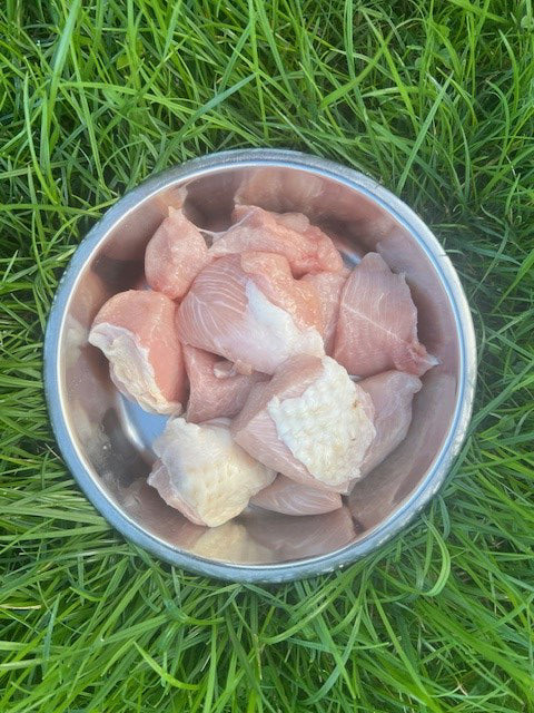 Cubed Raw Turkey Breast Meat - Canines only